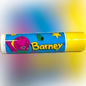 VTG RARE 1994 BARNEY KID CARE COLLECTIBLE CHERRY LIP BALM CHAPSTICK PURPLE BLUE